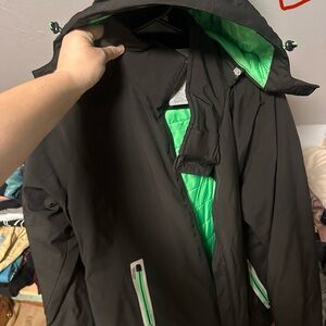 Black Jacket with Green Lining